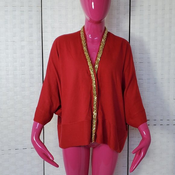 Lara Knit Reformed Red Cardigan - Picture 1 of 6